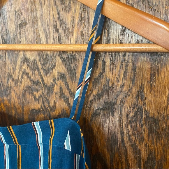 Loft beach romper blue striped tank top romper NWT size extra small XS - Picture 2 of 6